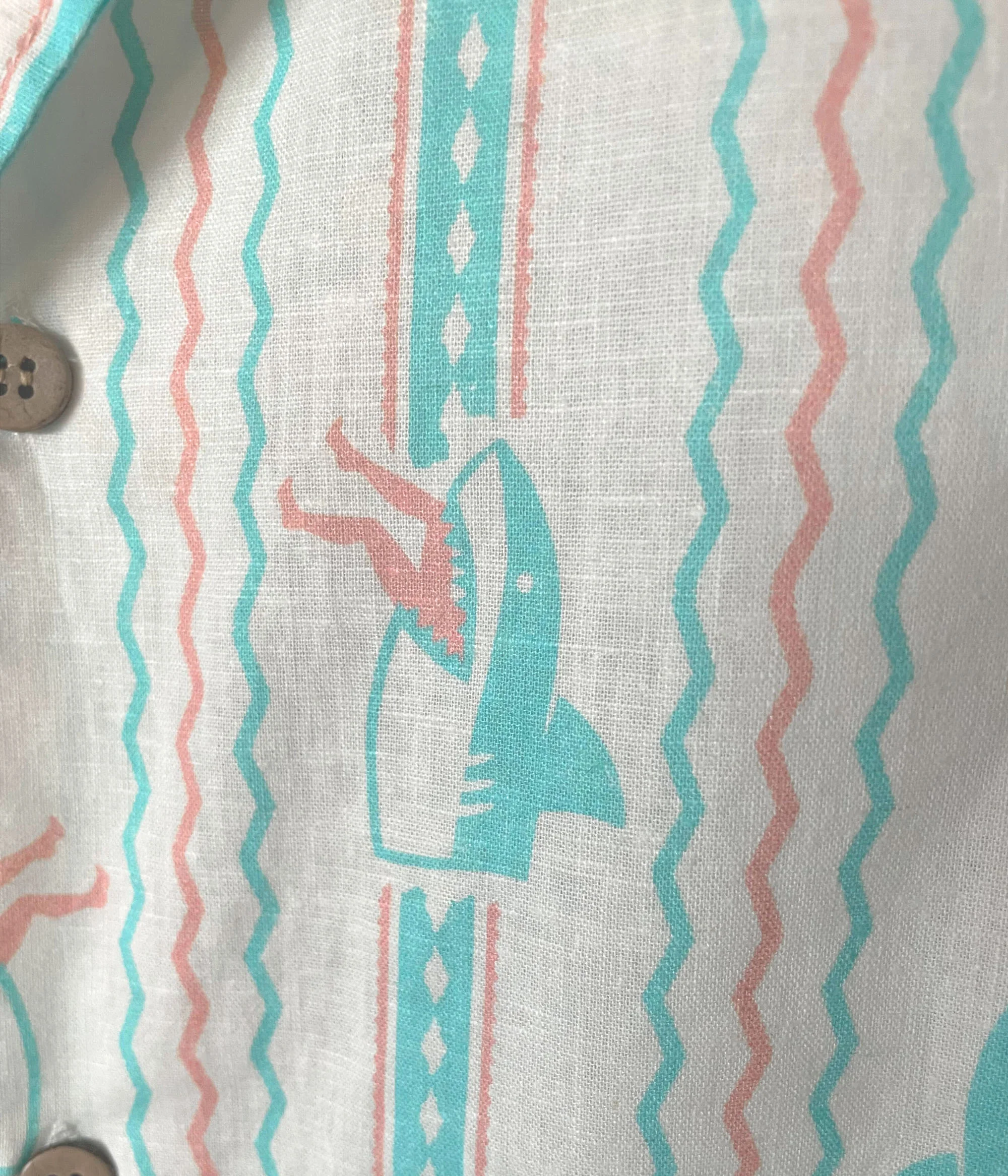 Men's Shark Snack Linen Cabana Shirt - Image 4