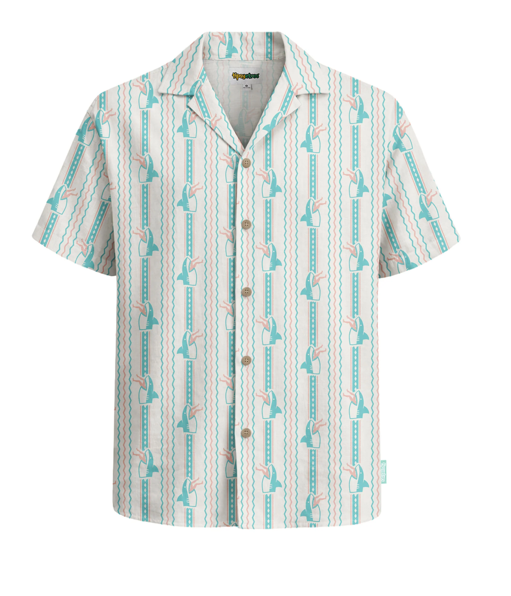 Men's Shark Snack Linen Cabana Shirt - Image 6