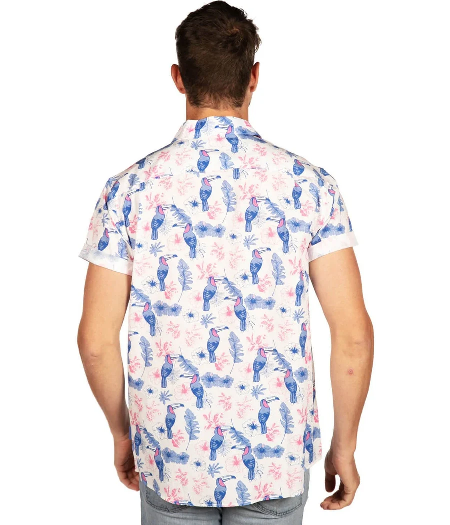 Men's Toucan Tango White Hawaiian Shirt - Image 4
