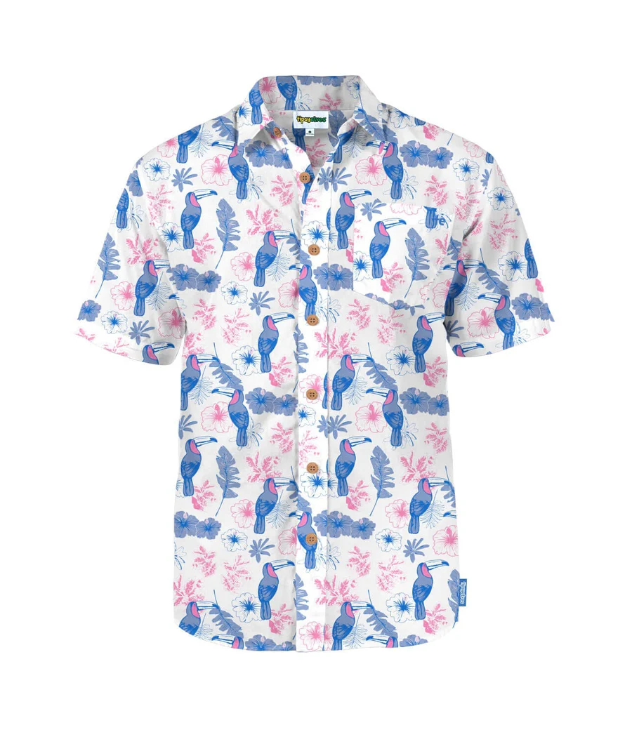 Men's Toucan Tango White Hawaiian Shirt - Image 7