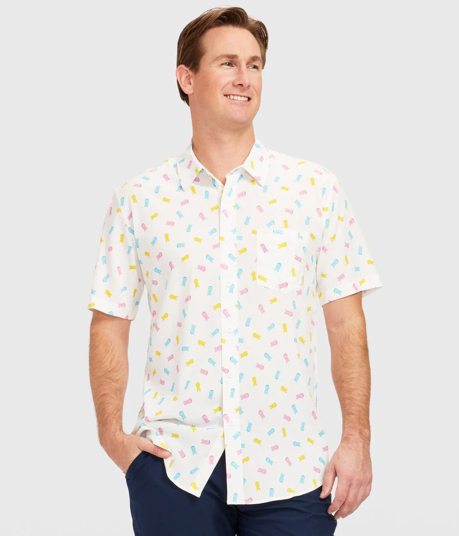 Men's PEEPS® Party Peeple Button Down Shirt - Image 2