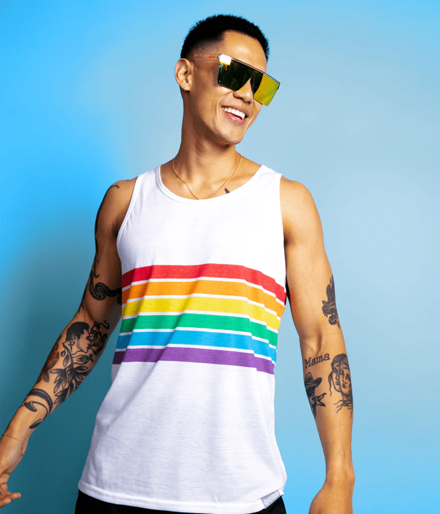 White Rainbow All the Way Tank Top - Image 2