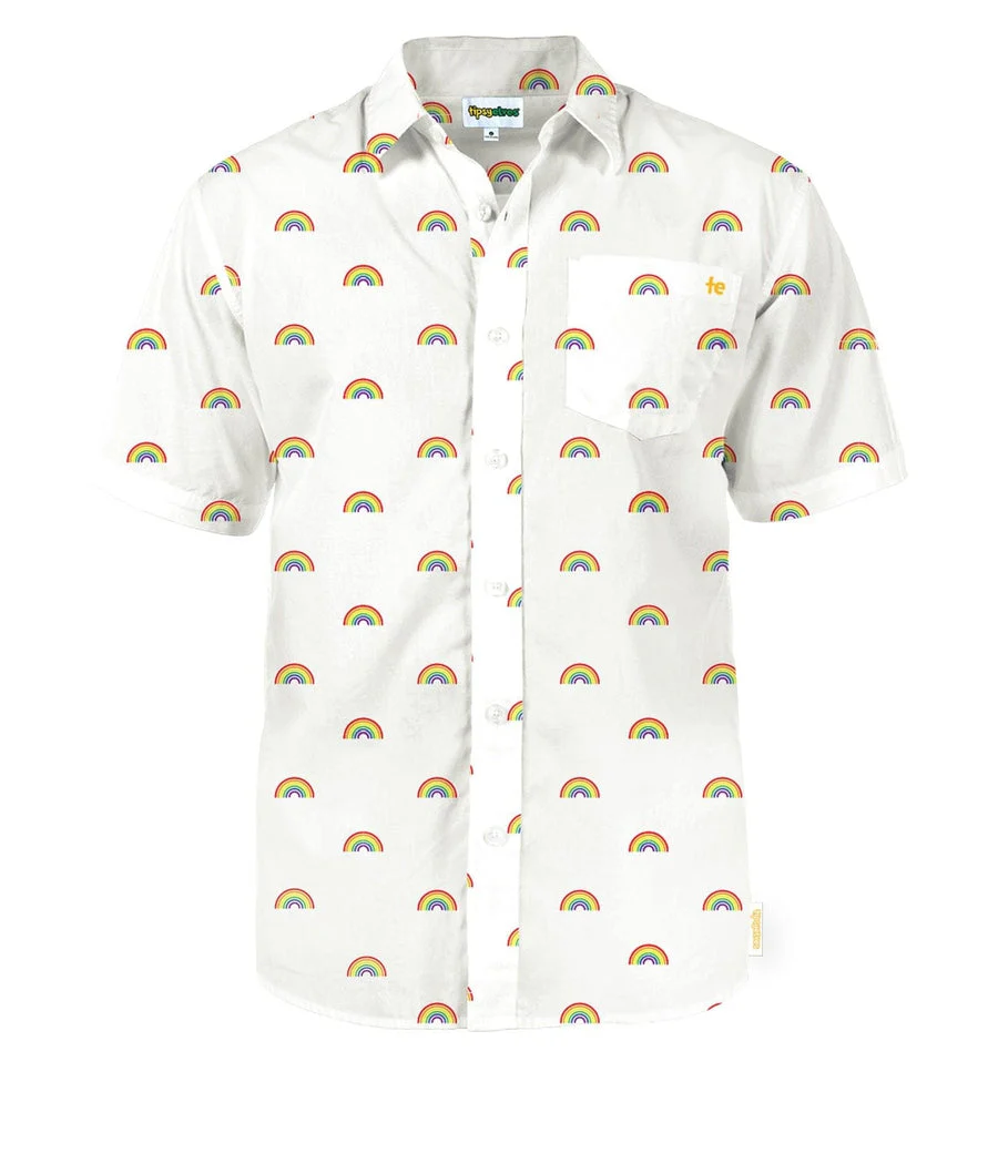 White Rainbow Button Down Shirt - Image 3
