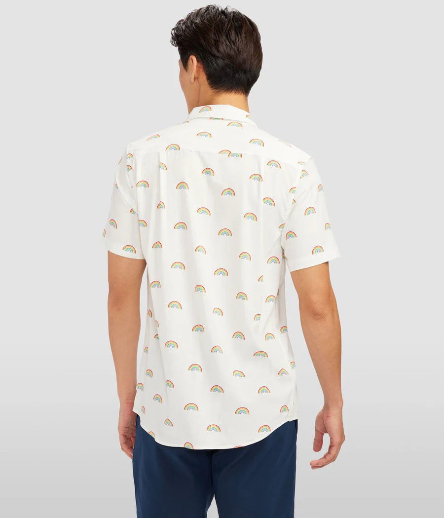 White Rainbow Button Down Shirt - Image 7