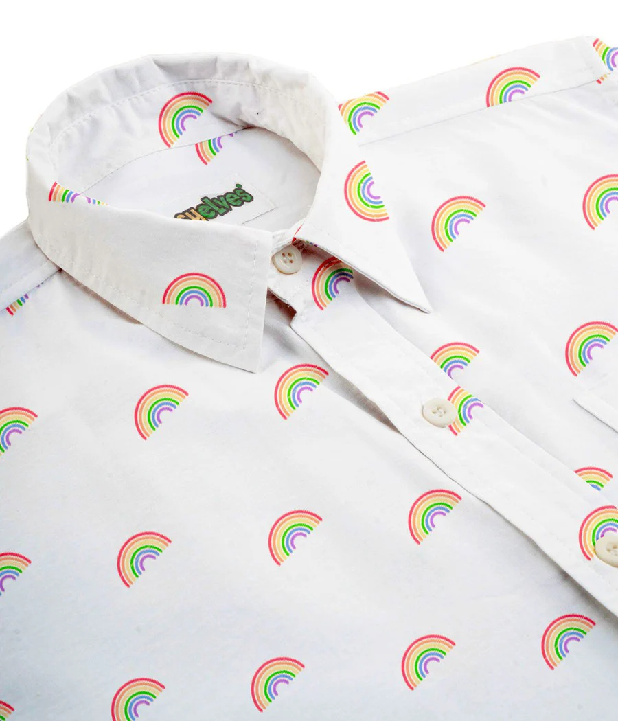 White Rainbow Button Down Shirt - Image 9