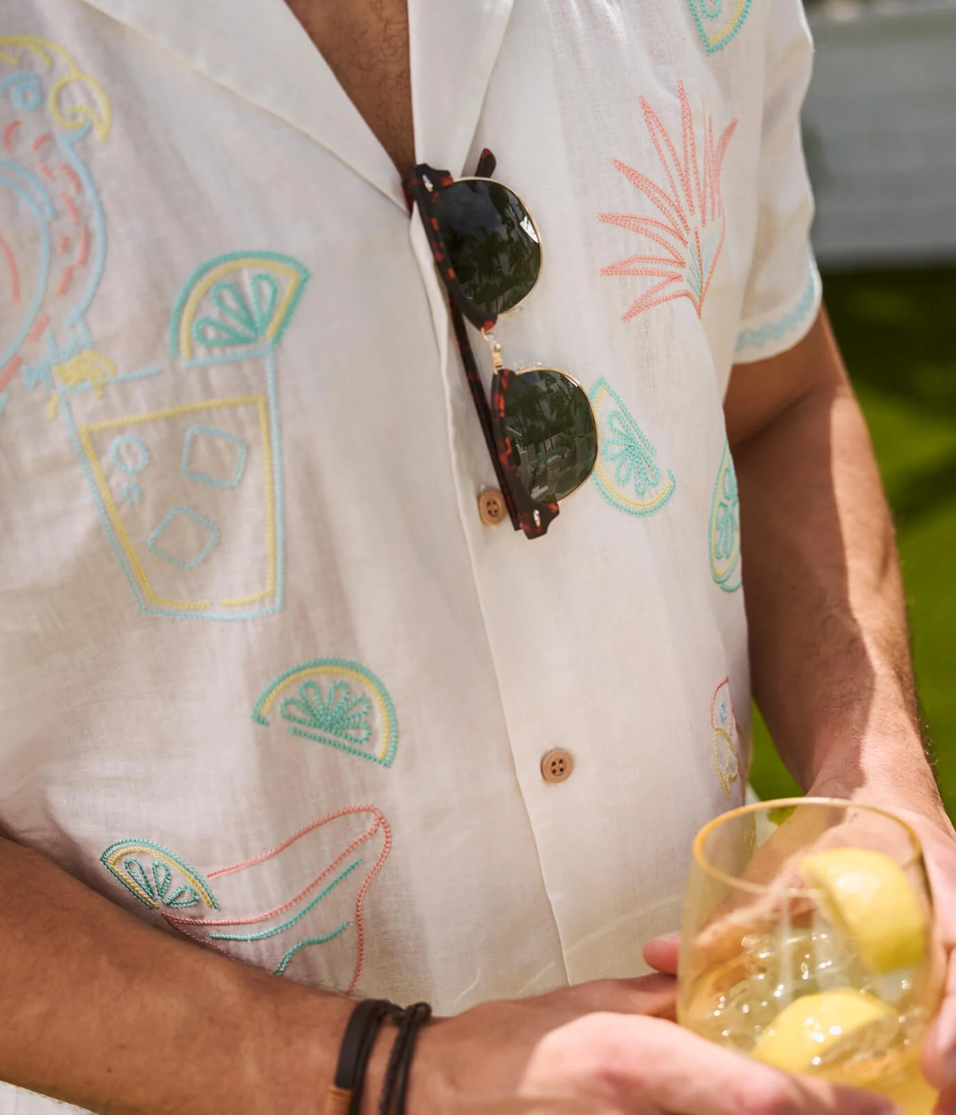 Men's Tequilin' Time Linen Cabana Shirt - Image 3