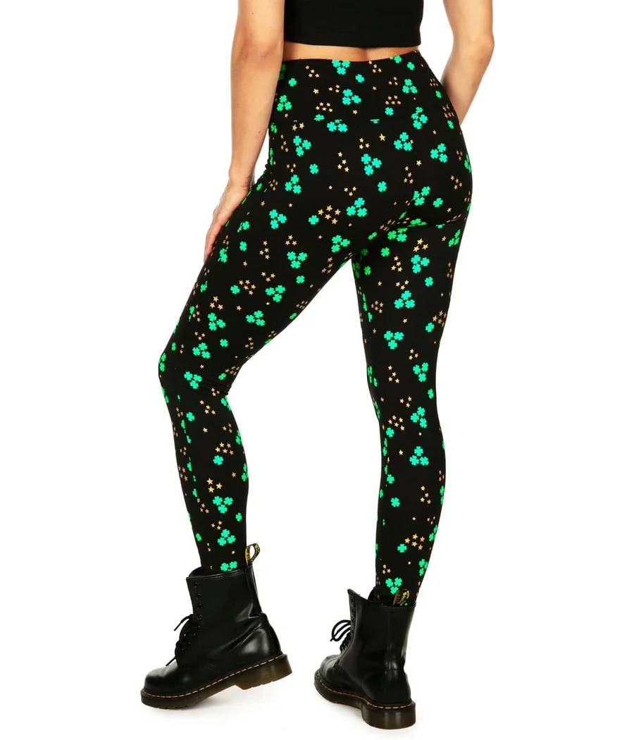 Metallic Cluster High Waisted Leggings - Image 2