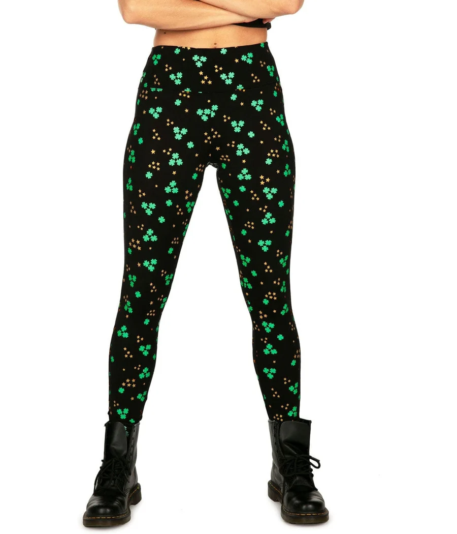 Metallic Cluster High Waisted Leggings - Image 3
