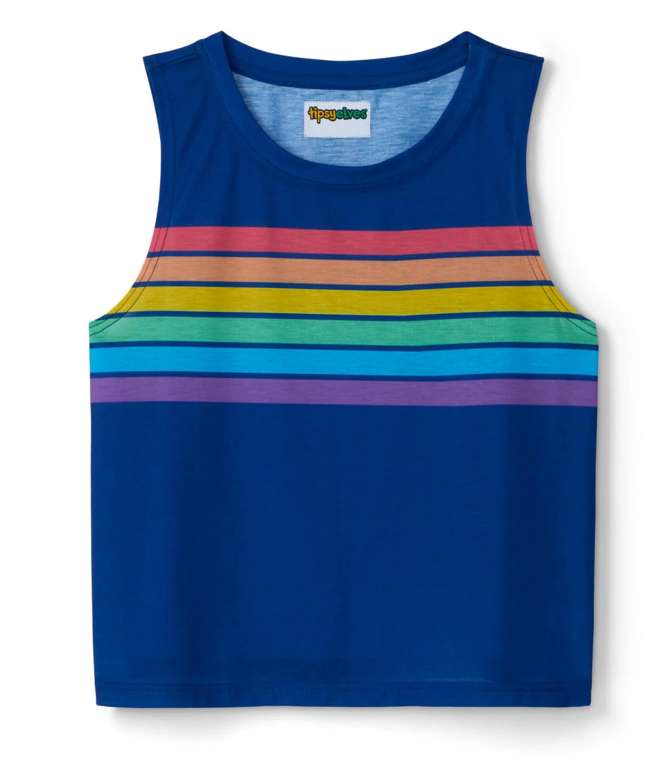 Seeing Stripes Muscle Cropped Tank Top