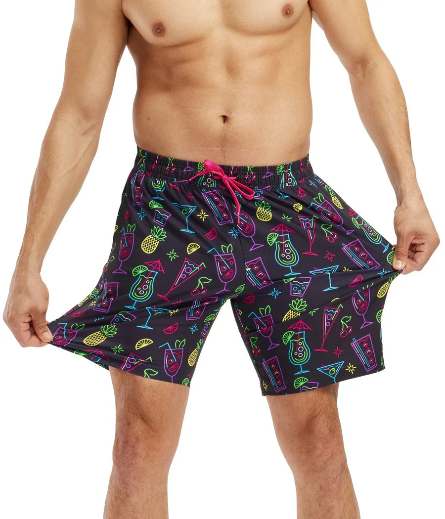 Neon Nightcap Stretch Swim Trunks - 7.5" Inseam - Image 5