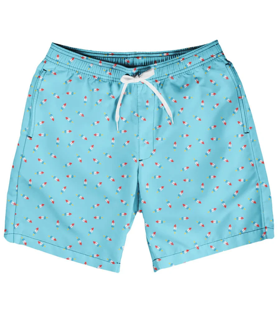 Patriotic Pops Stretch Swim Trunks - 7.5" Inseam - Image 5