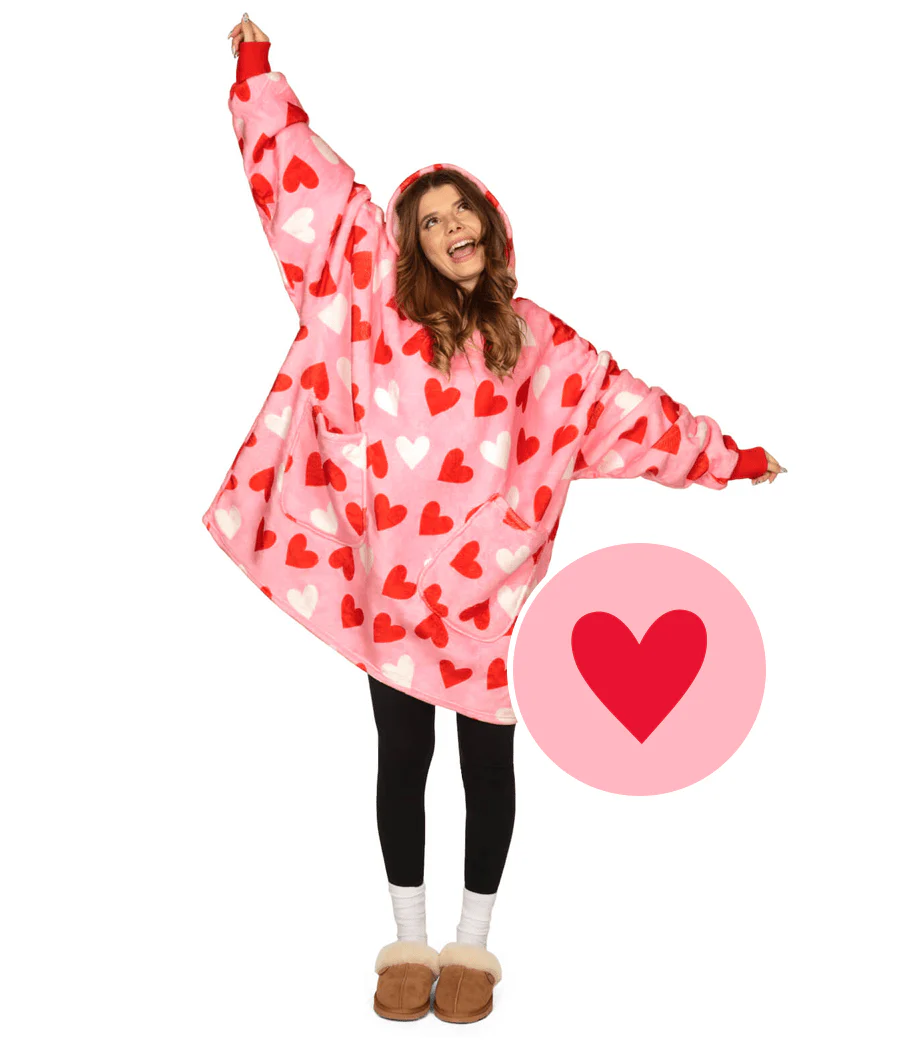 Full Hearts Blanket Hoodie - Image 3