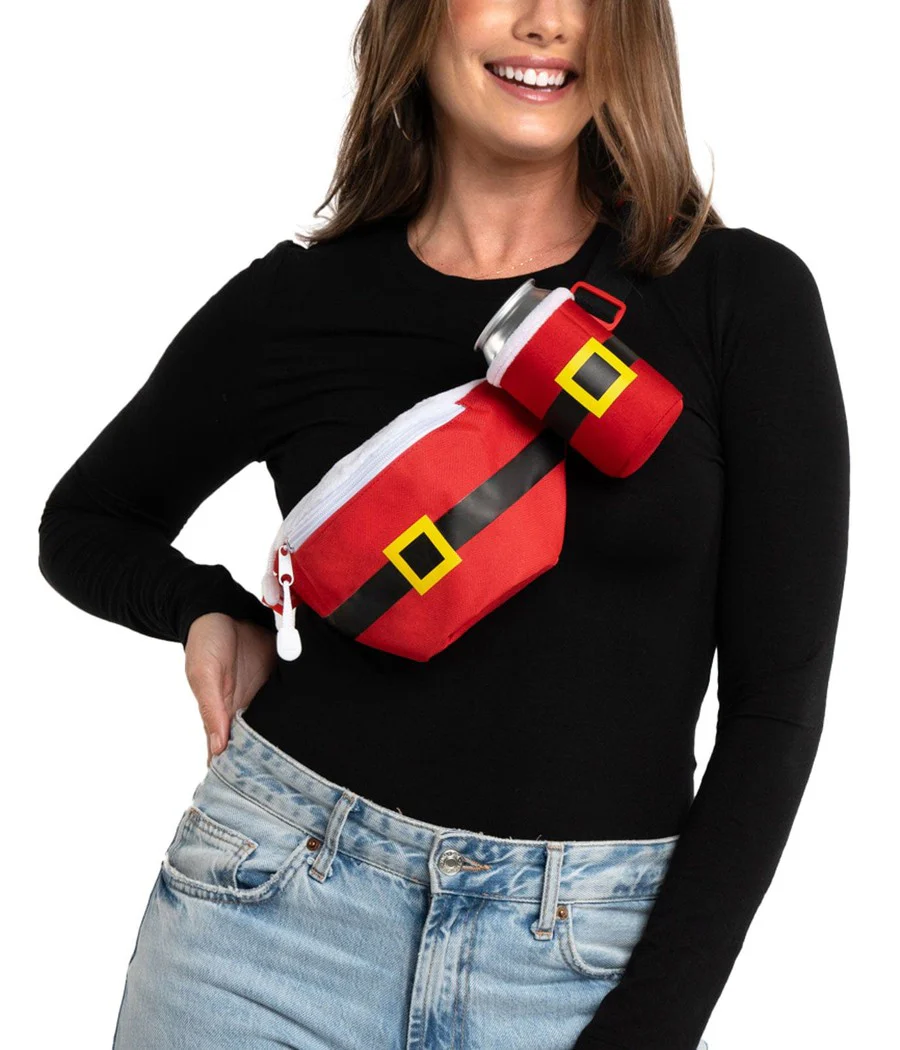 Santa Claus Fanny Pack with Drink Holder - Image 3