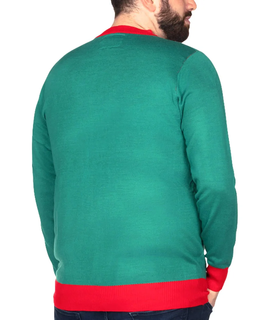 Men's Santa's Coming Big and Tall Ugly Christmas Sweater - Image 3