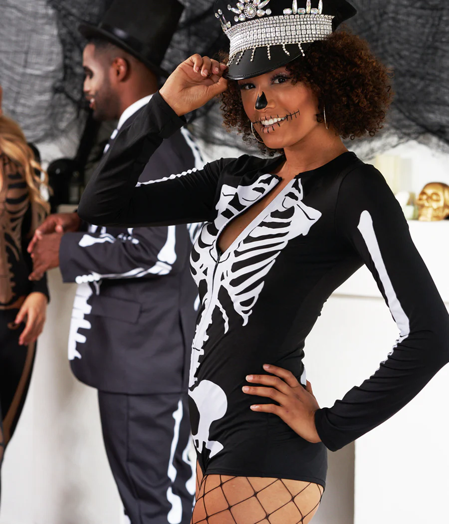 Sexy Skeleton Bodysuit Costume - Image 5