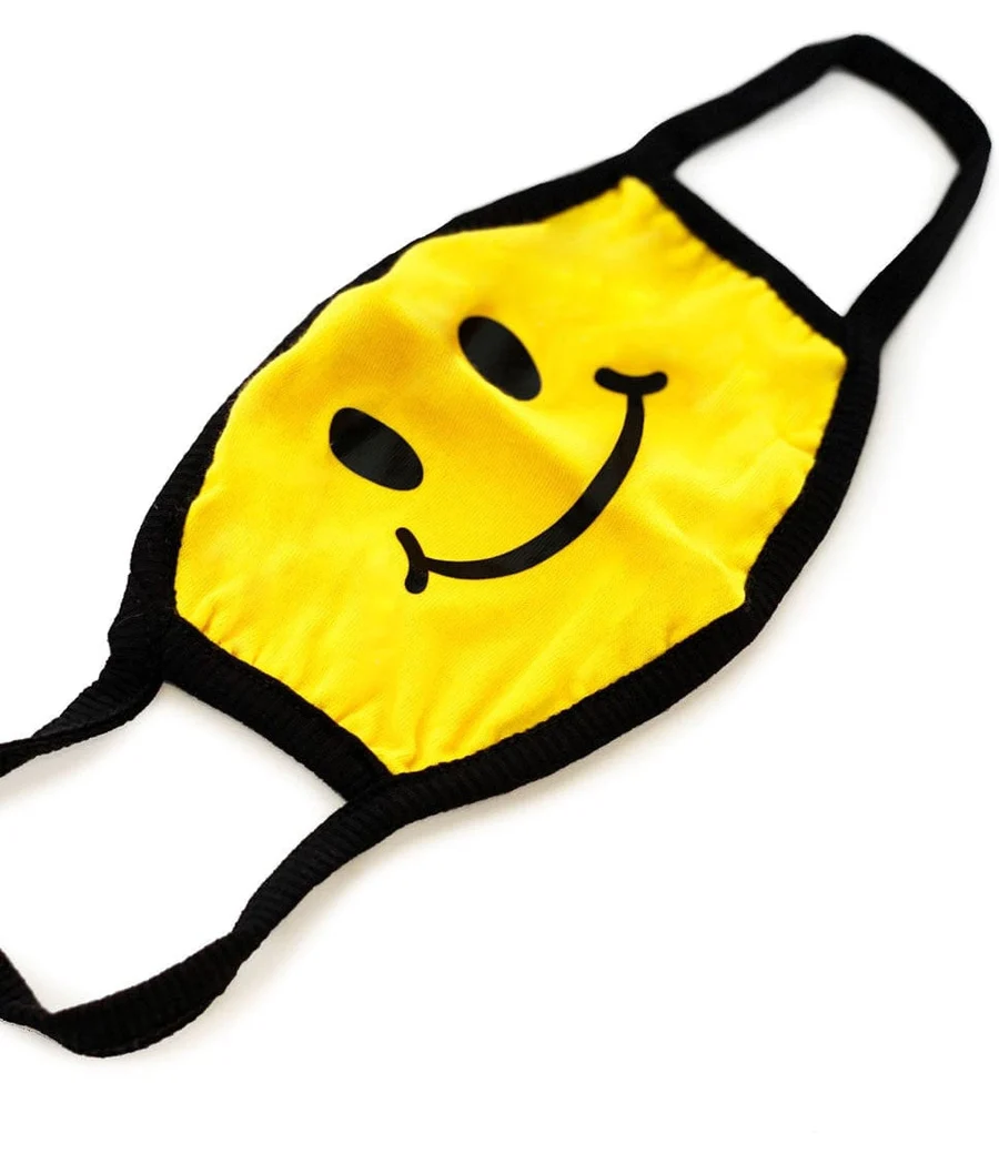Smiley Cloth Face Mask (Yellow) - Image 2