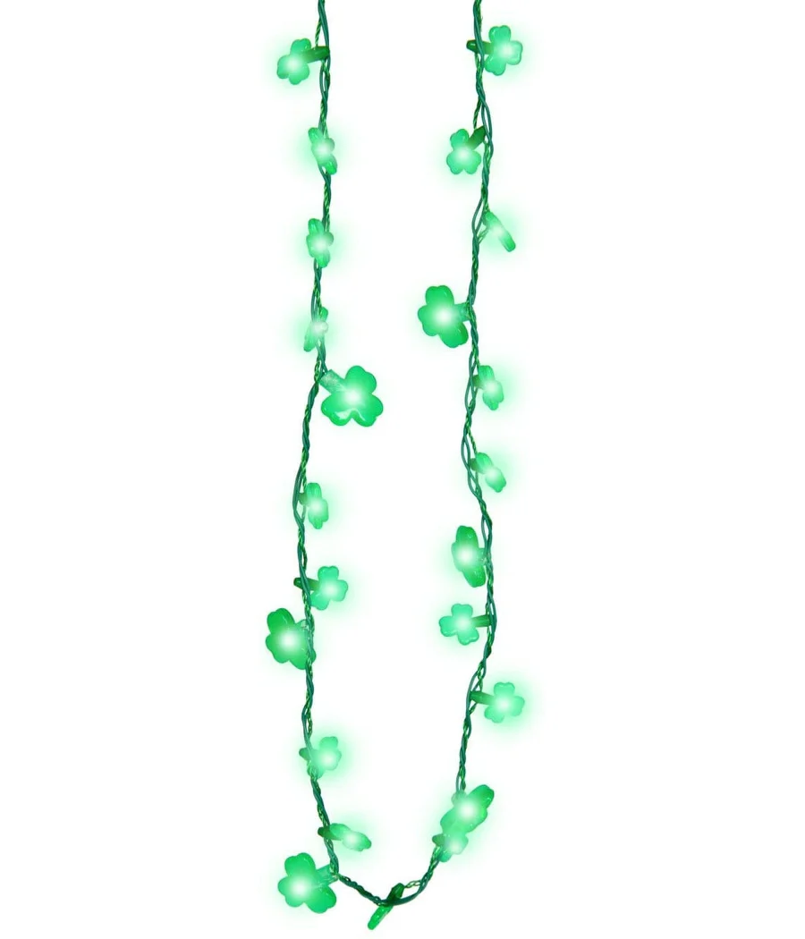 St. Paddy's Light Up Clover Necklace - Image 2