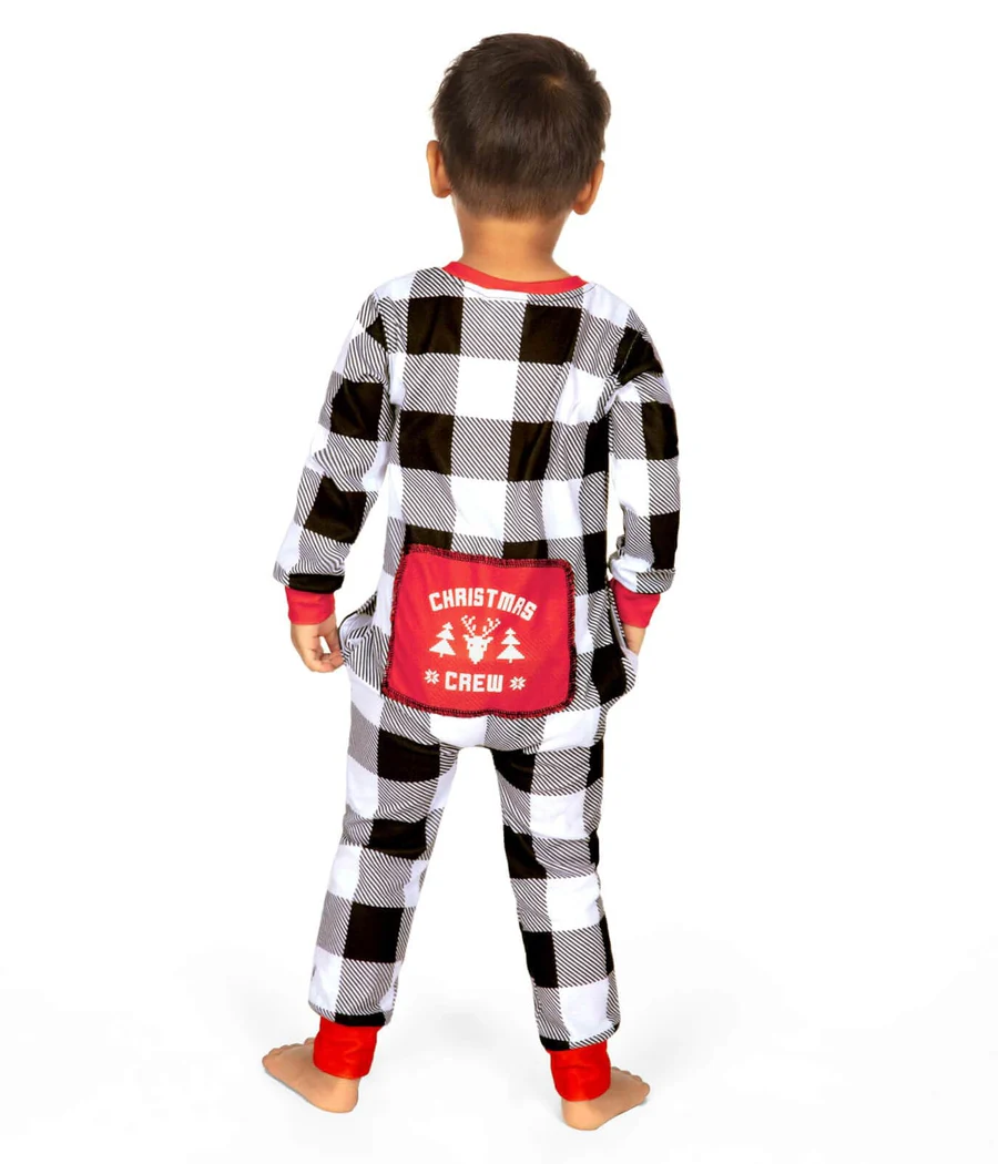 Toddler Boy's Christmas Crew Plaid Onesie Pajamas - Image 4
