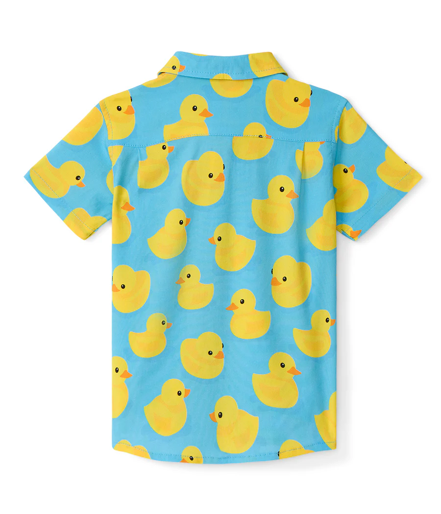 Toddler Boy's Rubber Ducky Hawaiian Shirt - Image 4