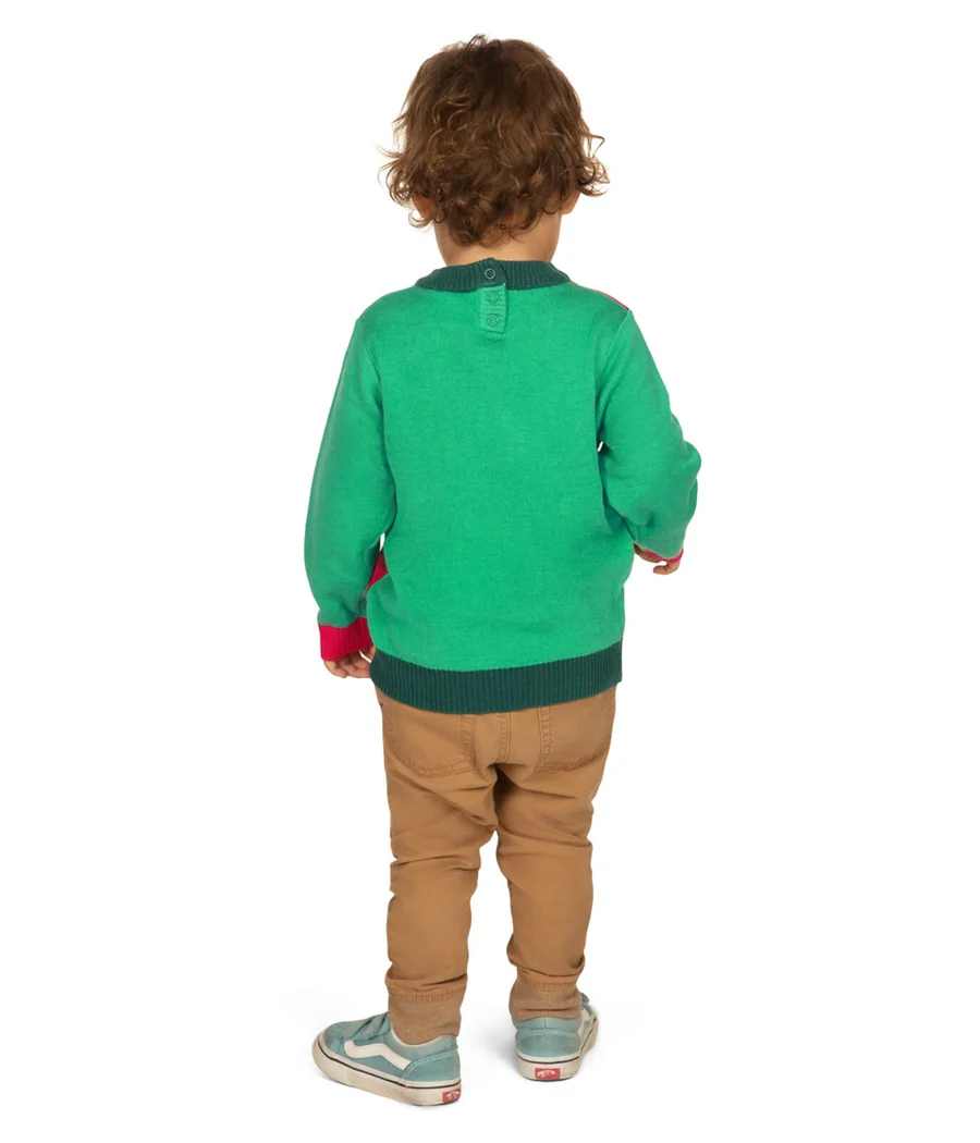 Toddler Boy's Little Present Ugly Christmas Sweater - Image 3