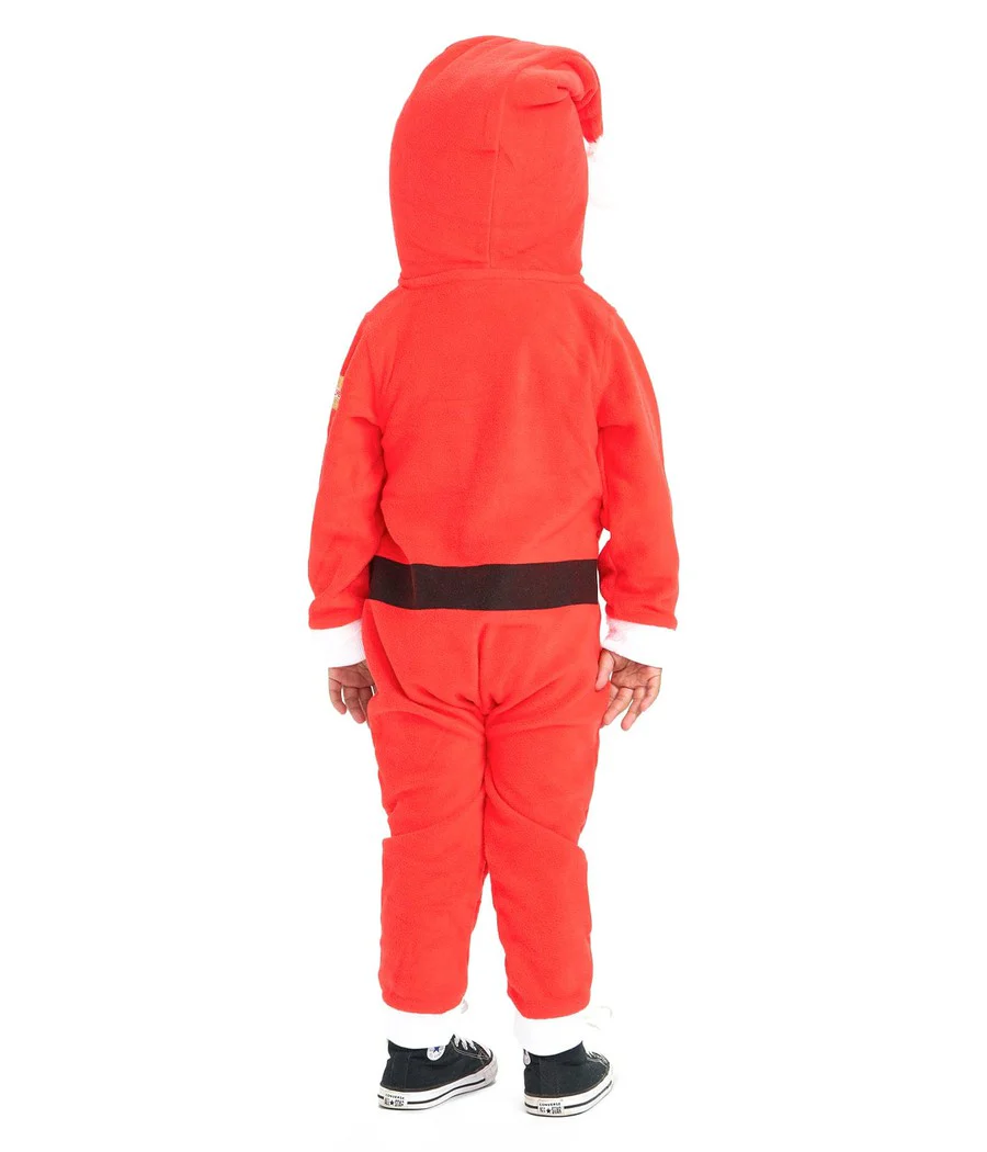 Toddler Boy's Santa Jumpsuit With Fur - Image 3