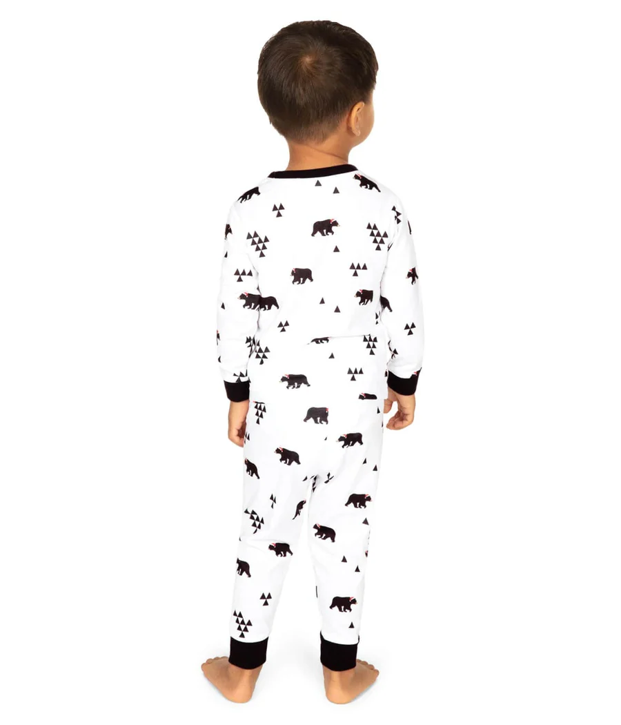 Toddler Boy's Beary Christmas Crew Neck Pajama Set - Image 3