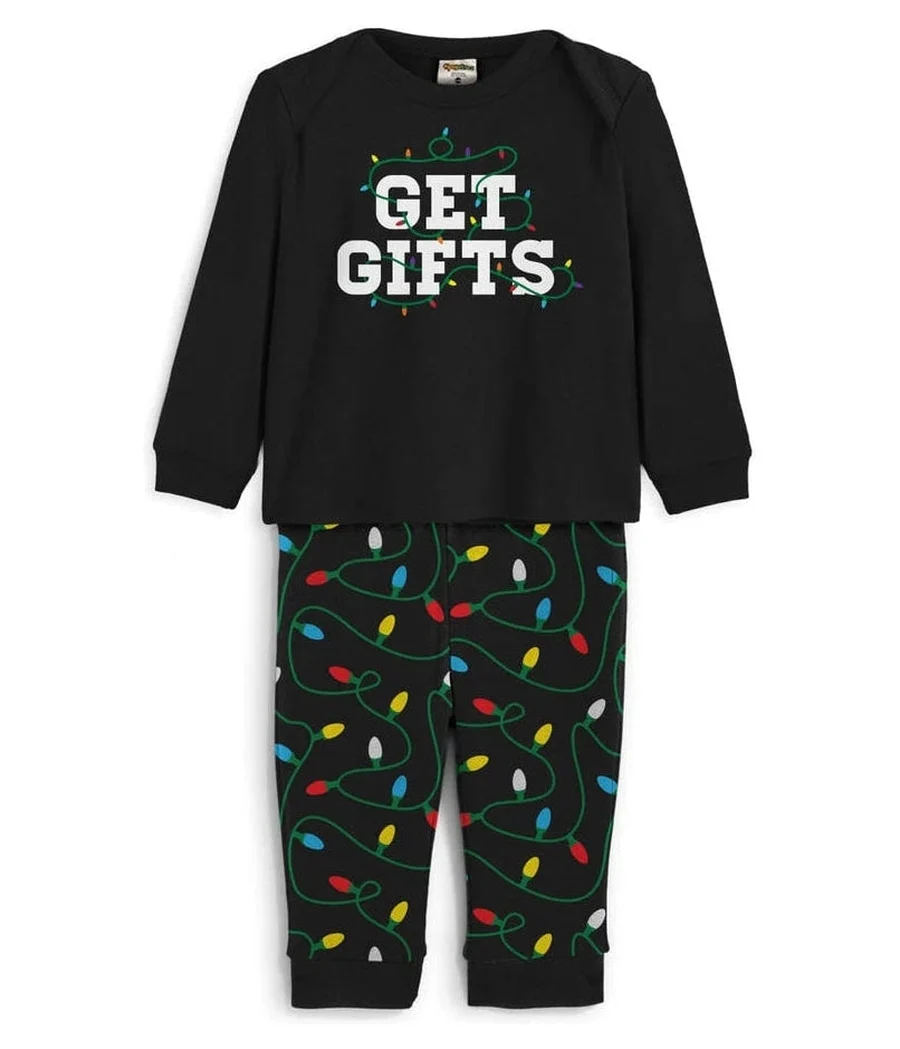 Toddler Girl's Get Gifts Crew Neck Pajama Set - Image 2