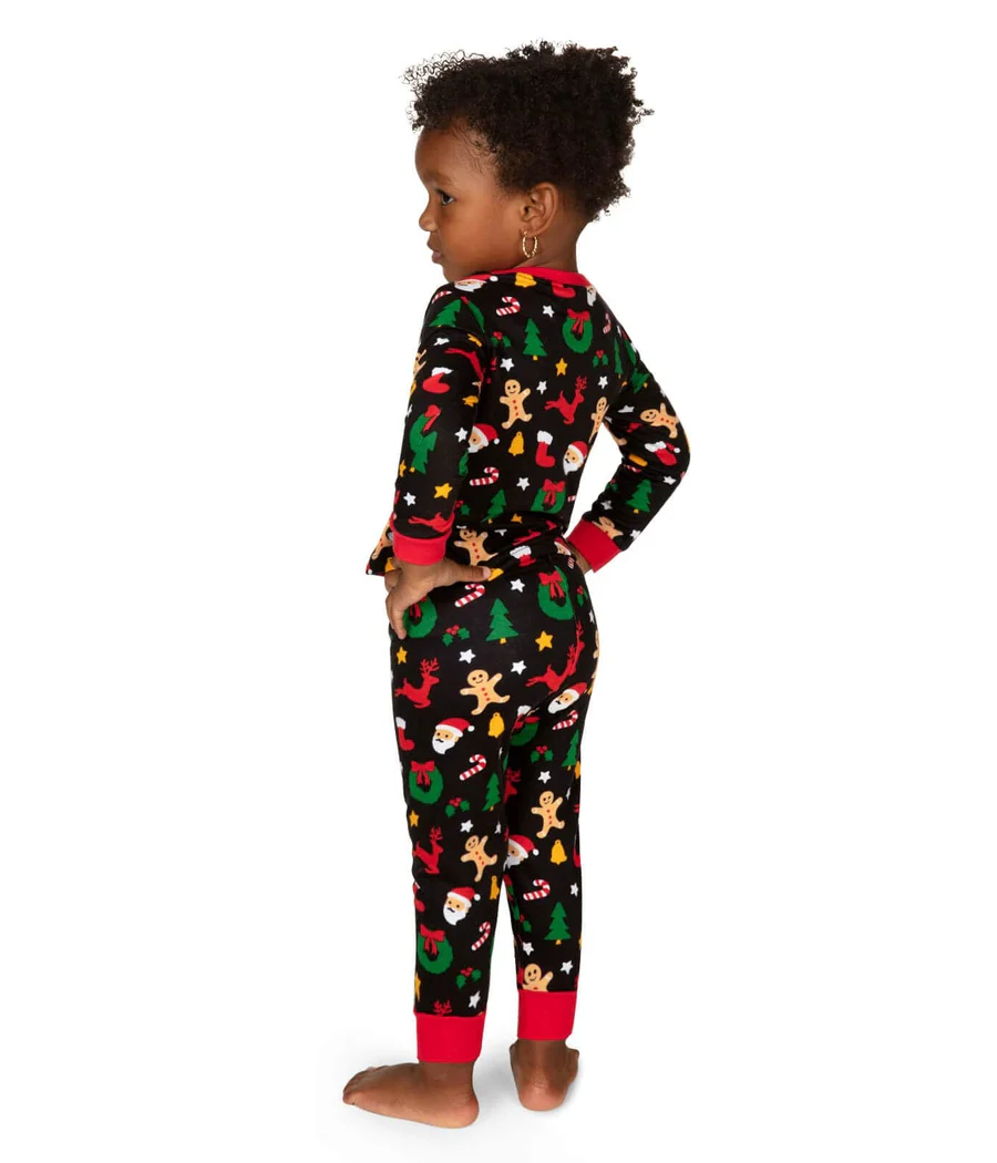 Toddler Girl's Cookie Cutter Crew Neck Pajama Set - Image 3