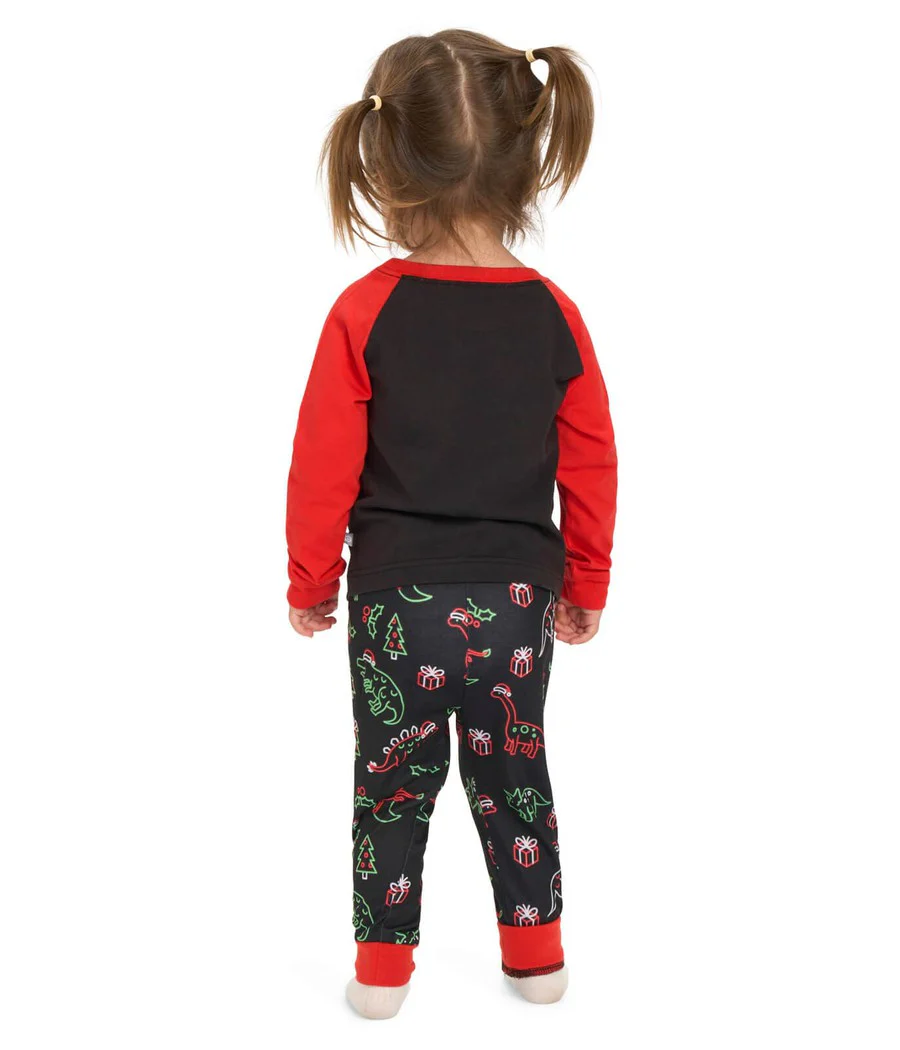 Toddler Girl's Saint Nickosaurus Pajama Set - Image 2