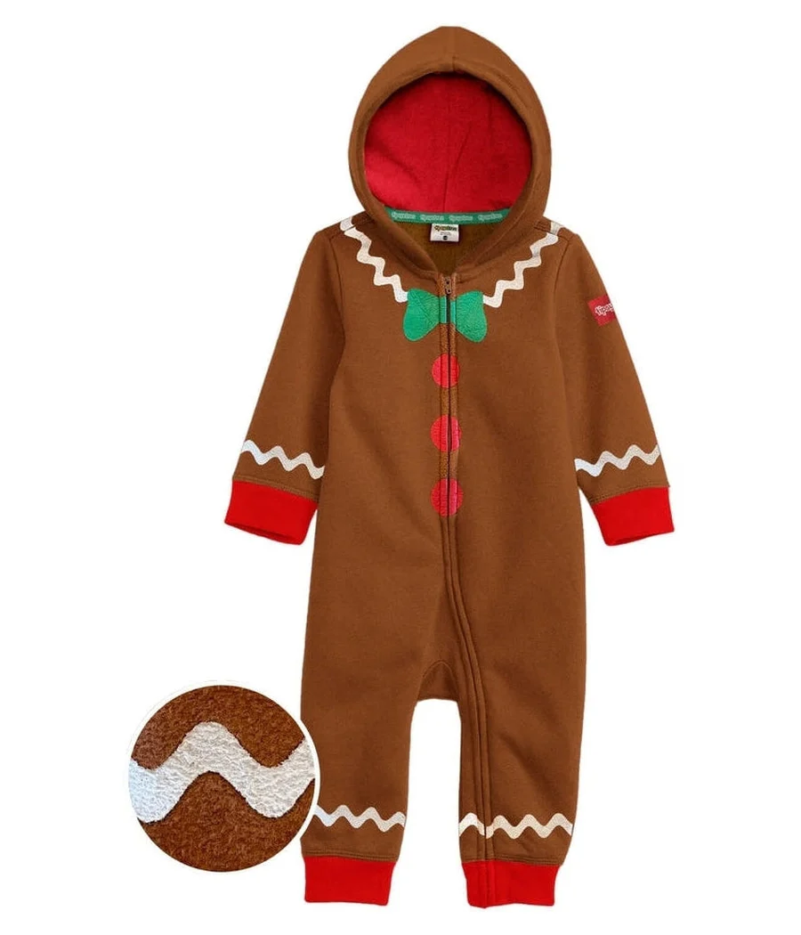 Toddler Girl's Gingerbread Jumpsuit - Image 3