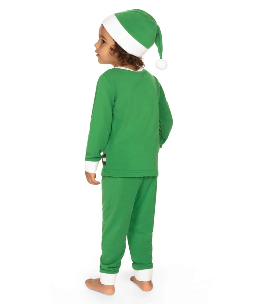 Toddler Girl's Elf Crew Neck Pajama Set - Image 3