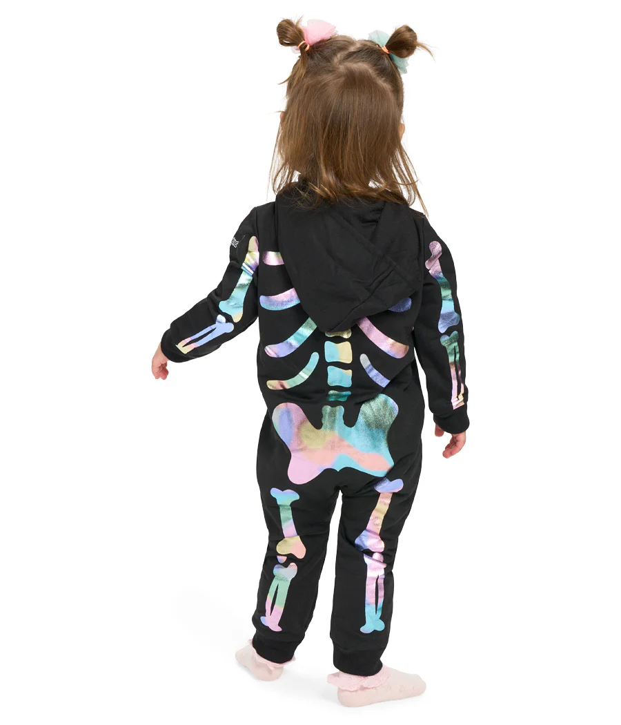 Toddler Girl's Iridescent Skeleton Costume - Image 2