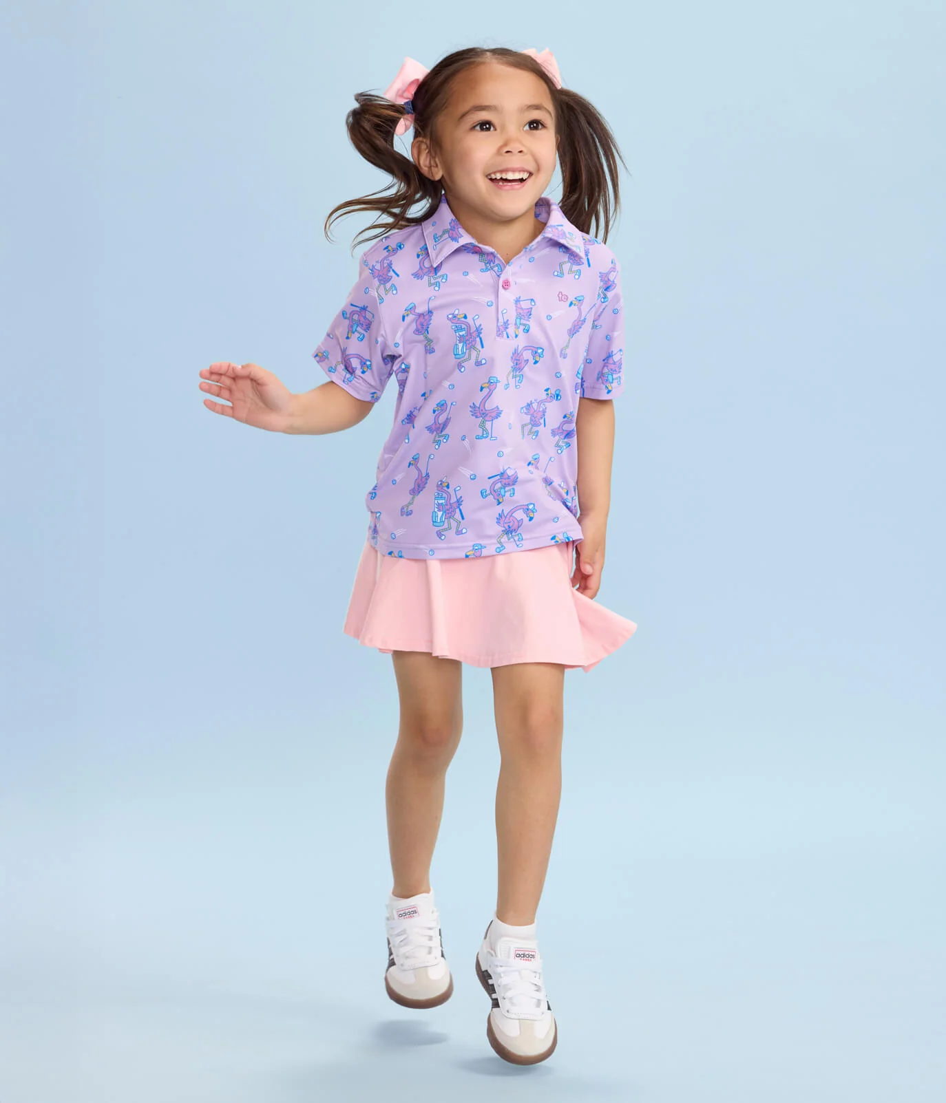 Toddler Girl's Flamingo Fiasco Golf Polo - Image 4
