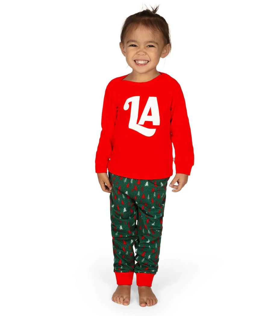 Toddler Girl's Fa La La Pajama Set - Image 2