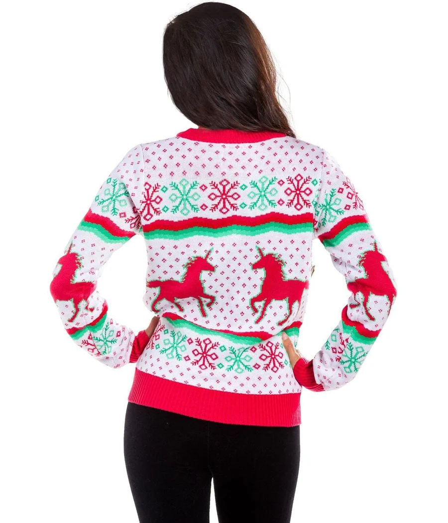 Women's Christmicorn Cardigan Sweater - Image 2