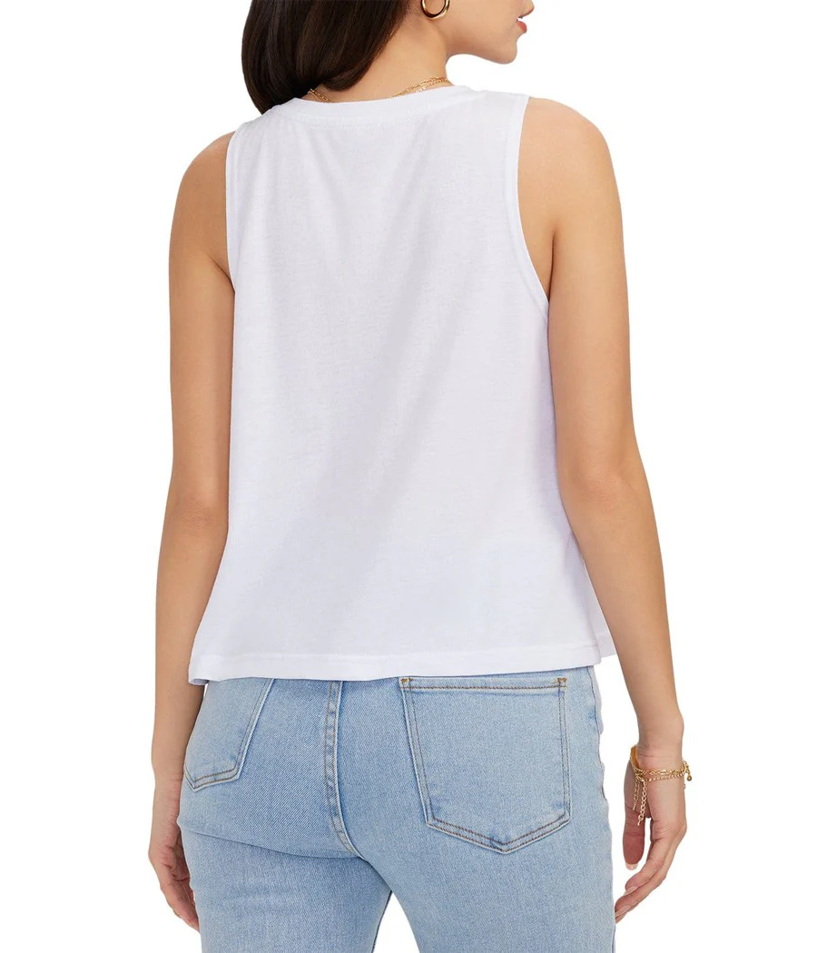 Pride Peace Sequin Cropped Tank Top - Image 2