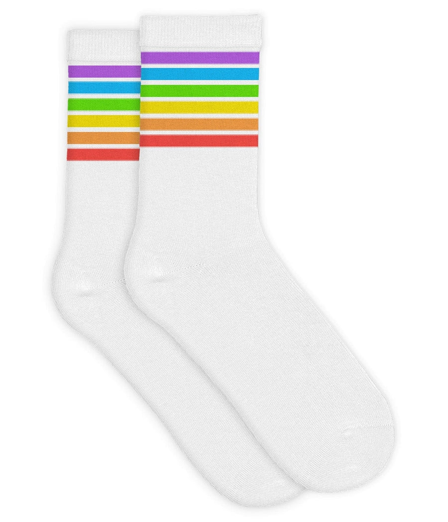White Rainbow Socks (Fits Sizes 8-11M)