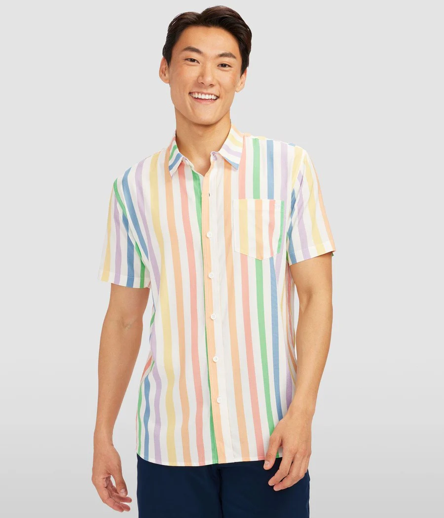 Vintage Rainbow Button Down Shirt - Image 2