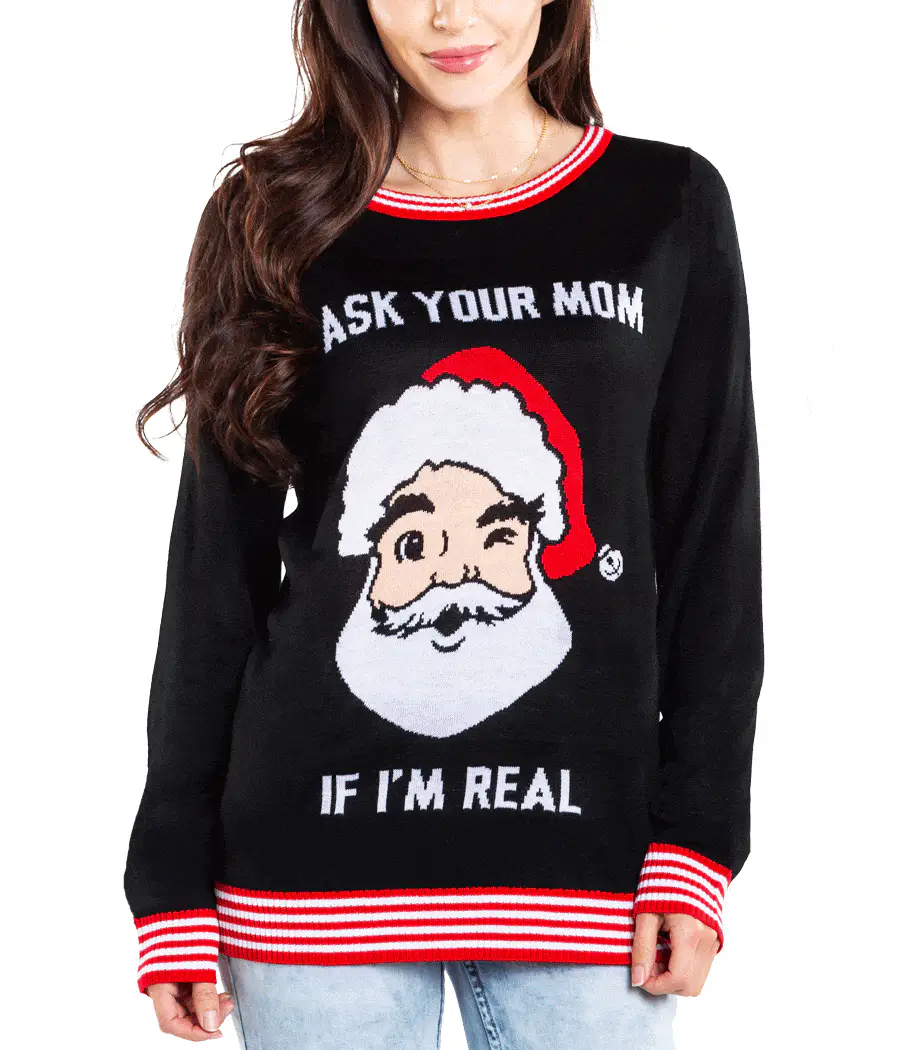 Women's Ask Your Mom Ugly Christmas Sweater - Image 4