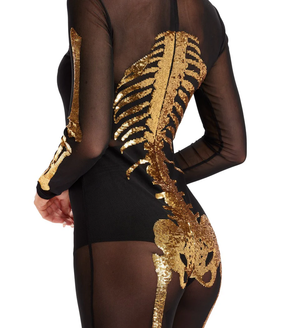 Gold Skeleton Mesh Costume - Image 4