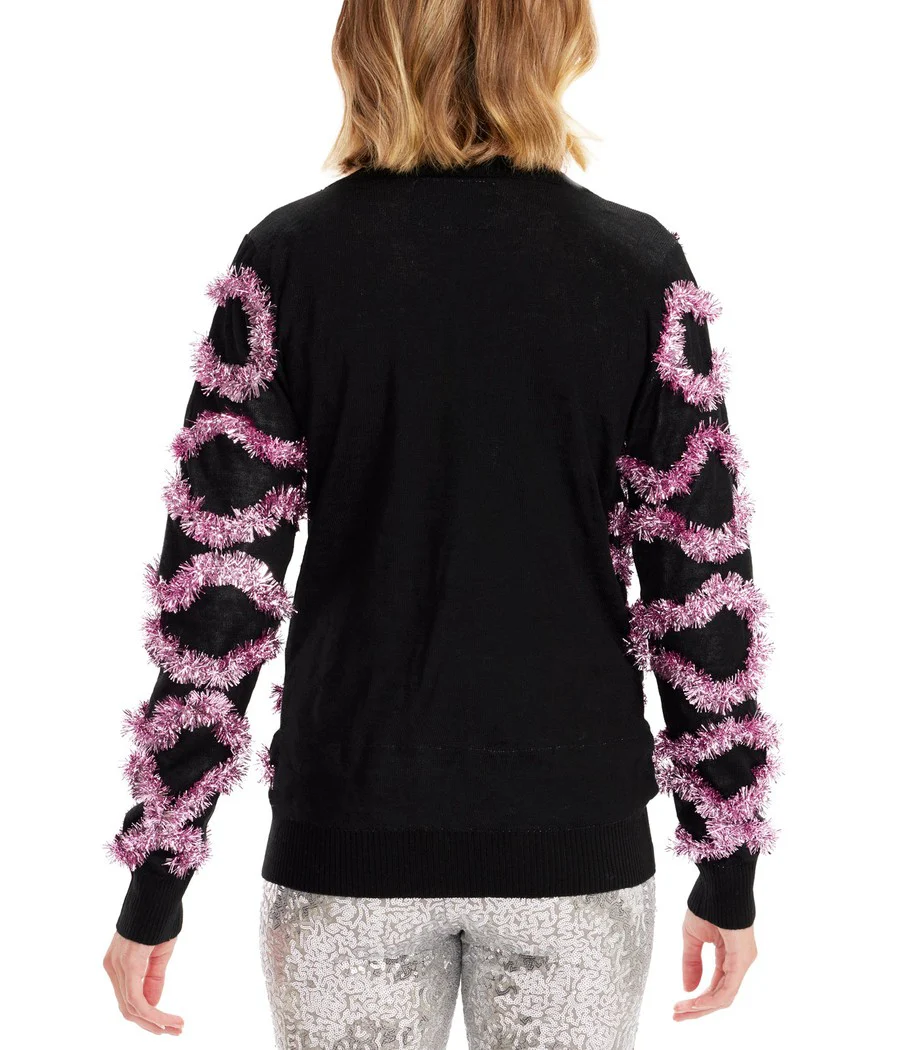 Women's Deck The Disco Balls Light Up Cardigan Sweater - Image 2