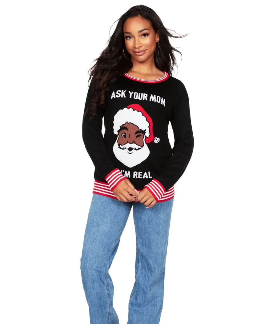 Women's Ask Your Mom Ugly Christmas Sweater - Image 2