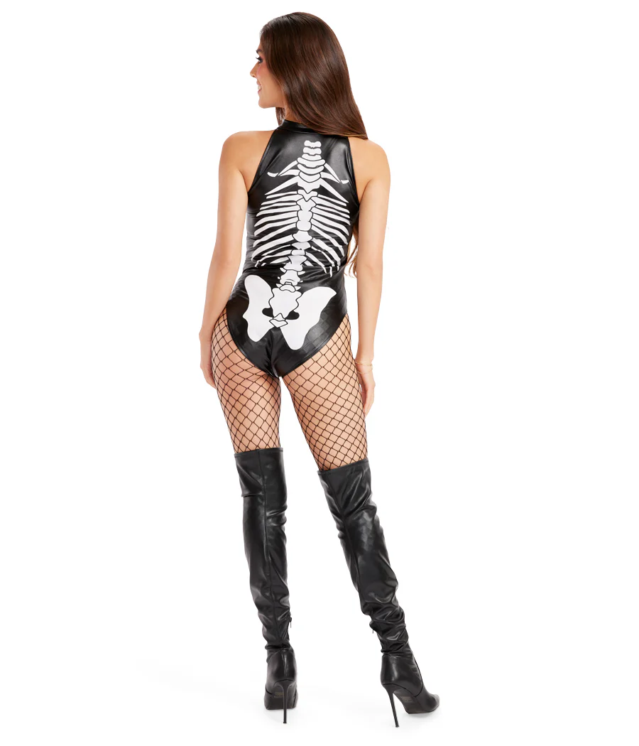 Women's Sleeveless Sexy Skeleton Costume - Image 3