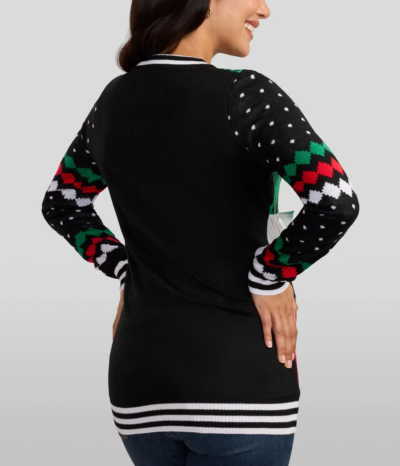 Women's Best Gift Ever Maternity Bow Christmas Sweater - Image 3