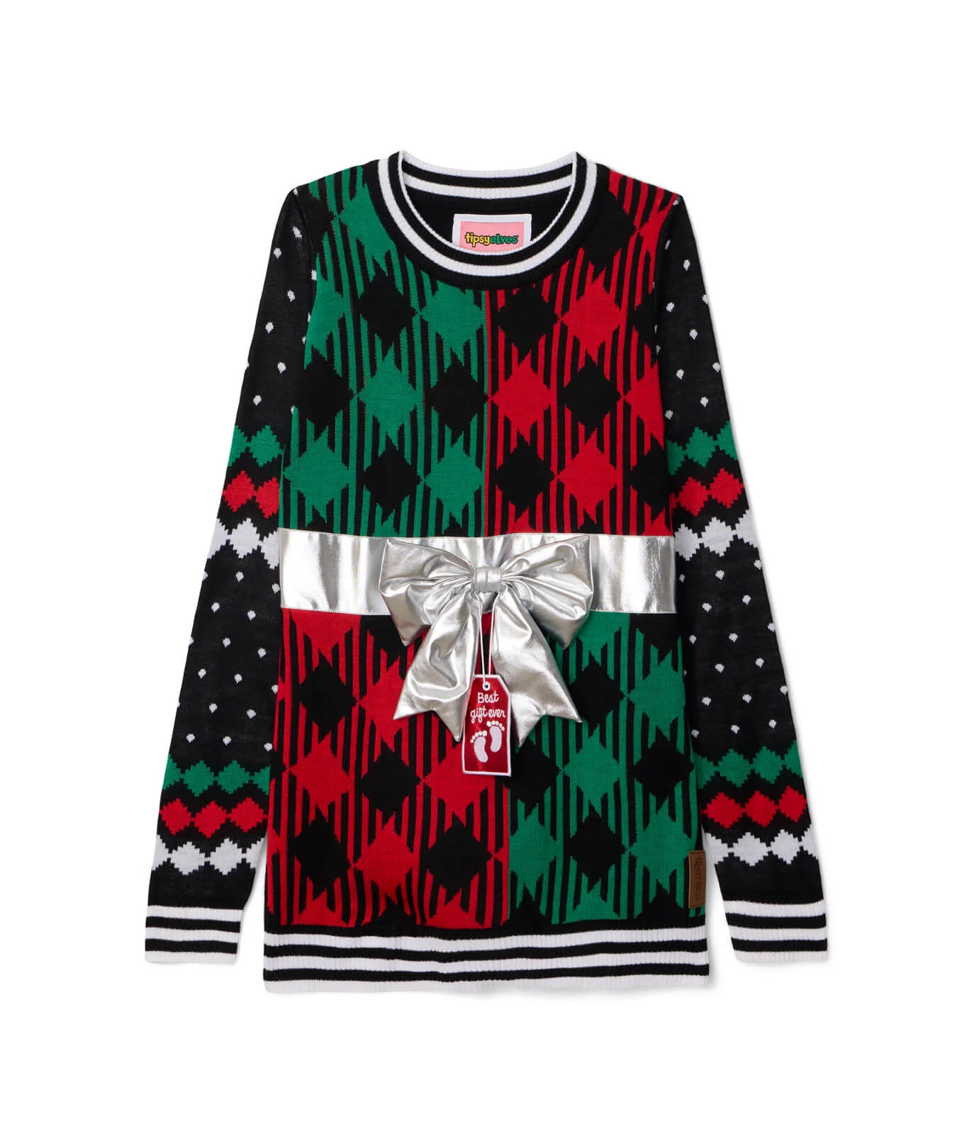 Women's Best Gift Ever Maternity Bow Christmas Sweater - Image 7