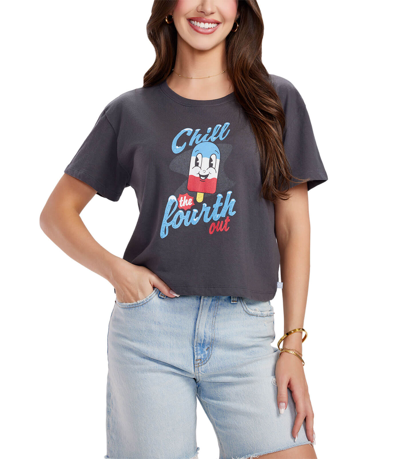 Women's Chill The Fourth Cropped Tee - Image 3
