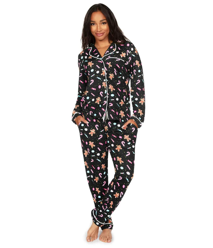 Women's Seasonal Sweets Lapel Pajama Set - Image 2