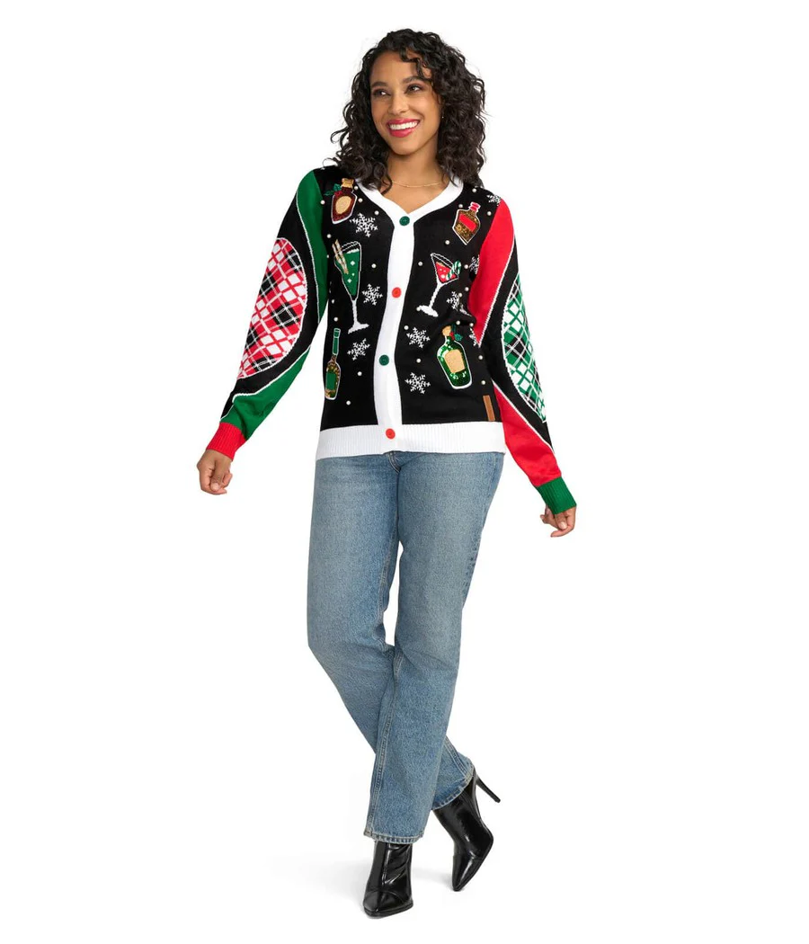 Women's Mix and Be Merry Christmas Cardigan Sweater - Image 3