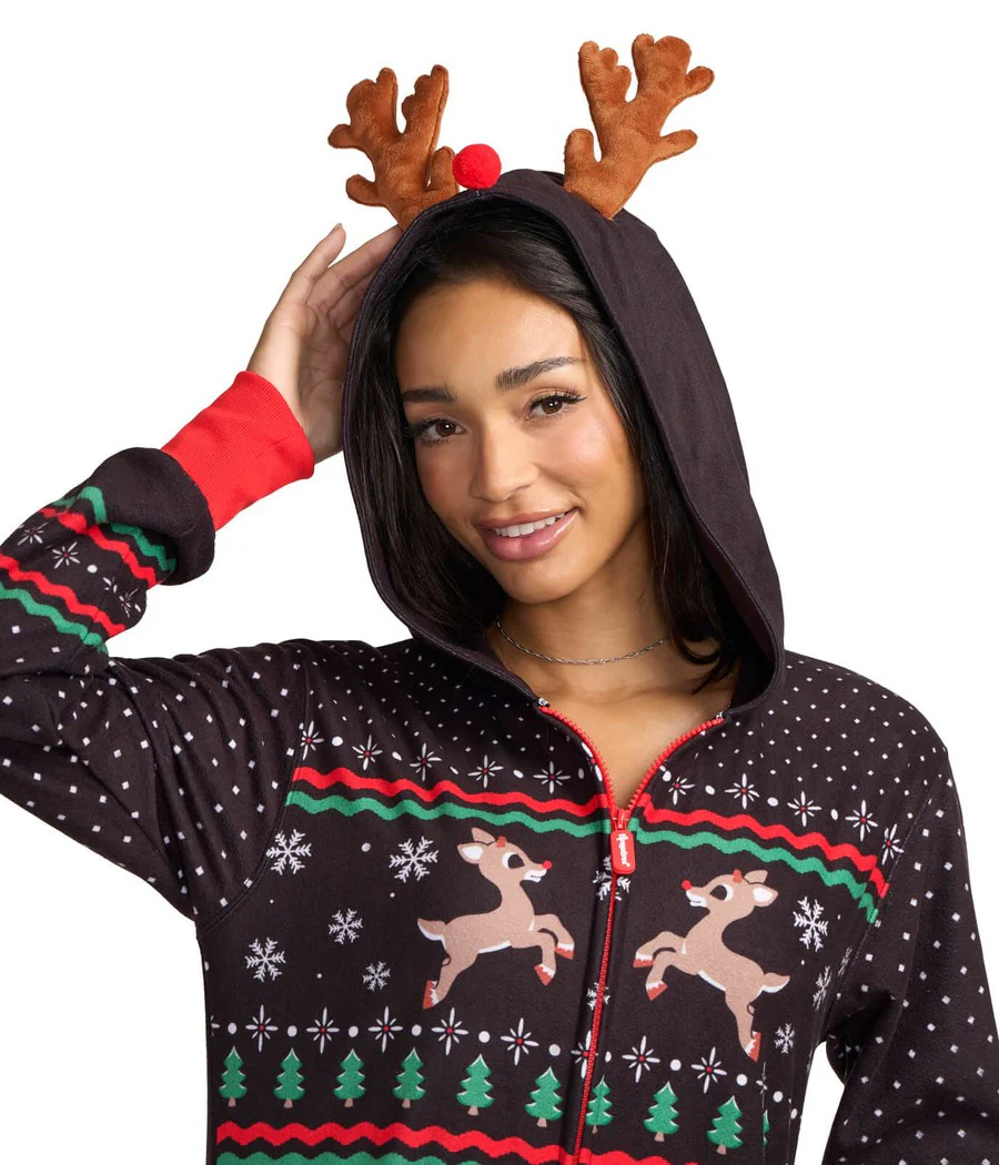 Women's Fair Isle Rudolph Jumpsuit - Image 4