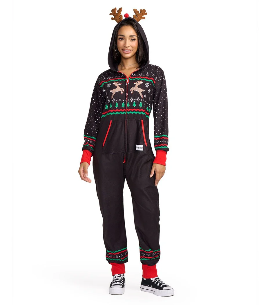Women's Fair Isle Rudolph Jumpsuit - Image 5